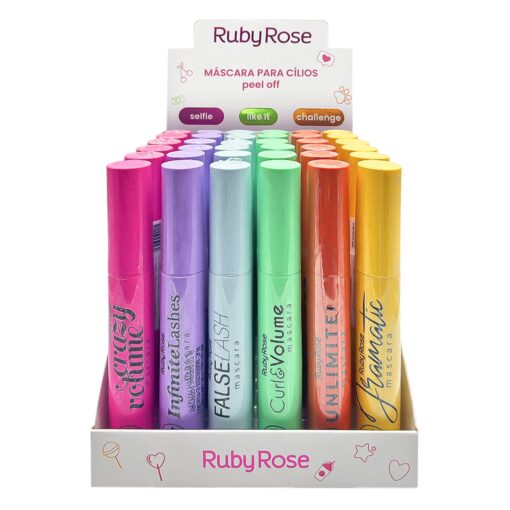 Máscara Para Pestañas Ruby Rose Peel-off - 36 Unidades