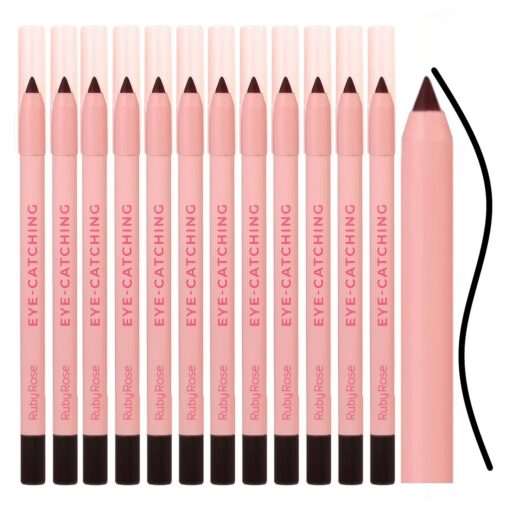 Cosmético Ruby Rose Hb E2400 Lápiz De Ojo Línea Rosa 12 Un