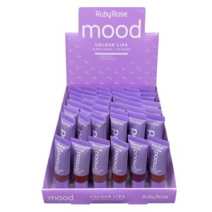 Cosmético Ruby Rose Hb 7201 Gloss Colour Lips Mood 36 Un