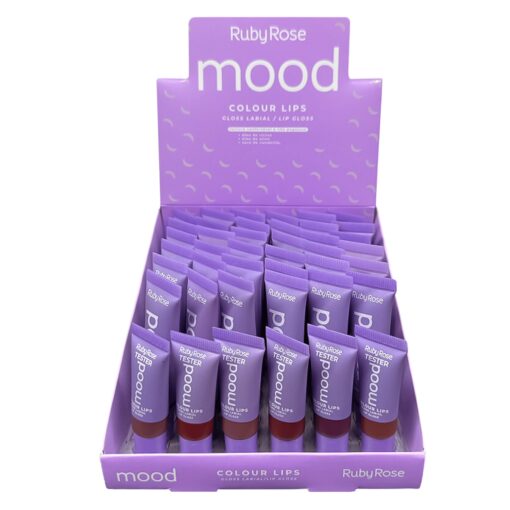 Cosmético Ruby Rose Hb 7201 Gloss Colour Lips Mood 36 Un