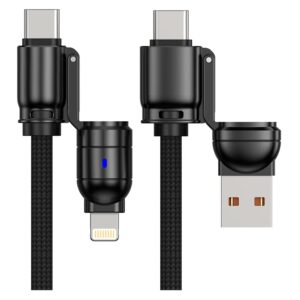 Cable G-tide Bullet Power Wc155-5 Usb/usb-c/lightning 1.5 Metros - Negro