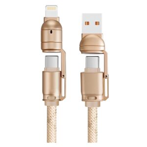 Cable G-tide Bullet Power Wc155-5 Usb/usb-c/lightning 1.5 Metros - Dorado