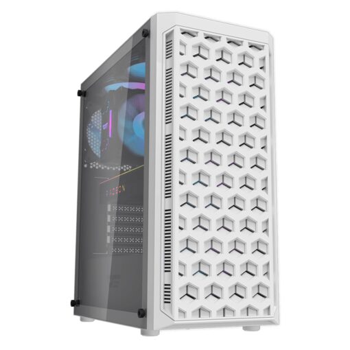 Gabinete Gamer Darkflash Dk350 Mid Tower - Blanco (4 Fans Argb)