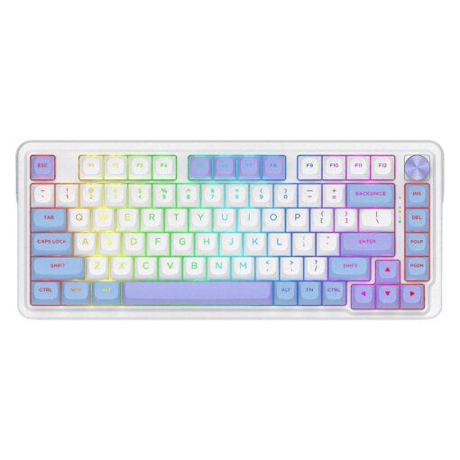 Teclado Redragon K673wbp Rgb Ucal Max White Blue Purple - Usa