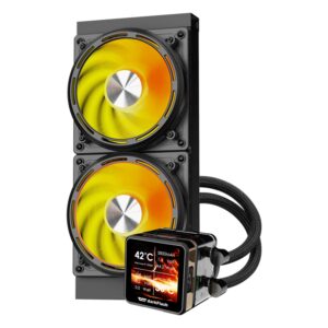 Water Cooler Cpu Darkflash De240 Explore Black (c/display 2.88" Ips) - Imagen 2
