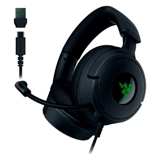 Alternative view of Headset Gamer Razer Kraken V4 X RZ04-05180100-R3U1 USB-C RGB - Negro