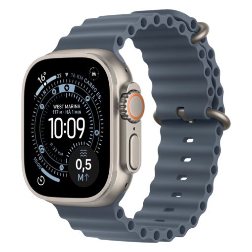 Apple Watch Ultra 3 MEWH4LW/A Celular + GPS Caja Titanio Natural 49mm - Océano Azul Áncora