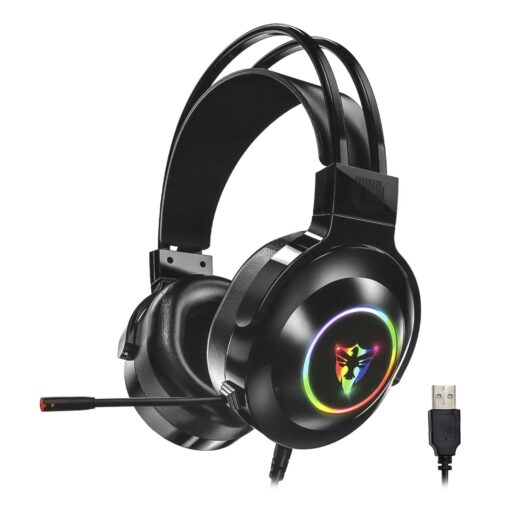 Headset Gamer Satellite Ae-302 Rgb Usb - Negro