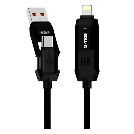 Cable G-tide Vida Colorida Pc155-3 Usb/usb-c/lightning 1.5 Metros - Negro