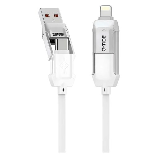 Cable G-tide Vida Colorida Pc155-3 Usb/usb-c/lightning 1.5 Metros - Blanco