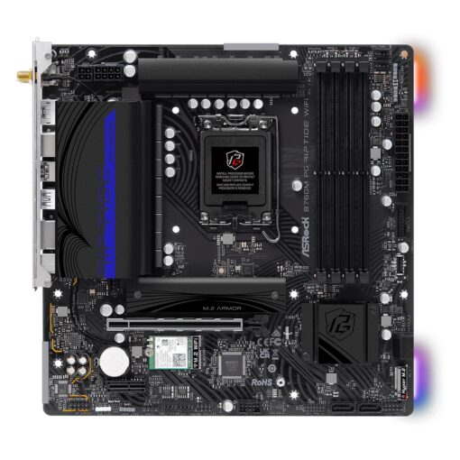 Alternative view of Placa Madre Asrock B760M PG Riptide WiFi DDR5 Socket LGA 1700 Chipset Intel B760 Micro ATX
