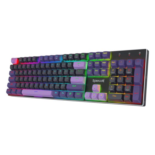 Alternative view of Teclado Gamer Redragon Dharma He K556bp Rgb Usb-c - Negro Y Morado