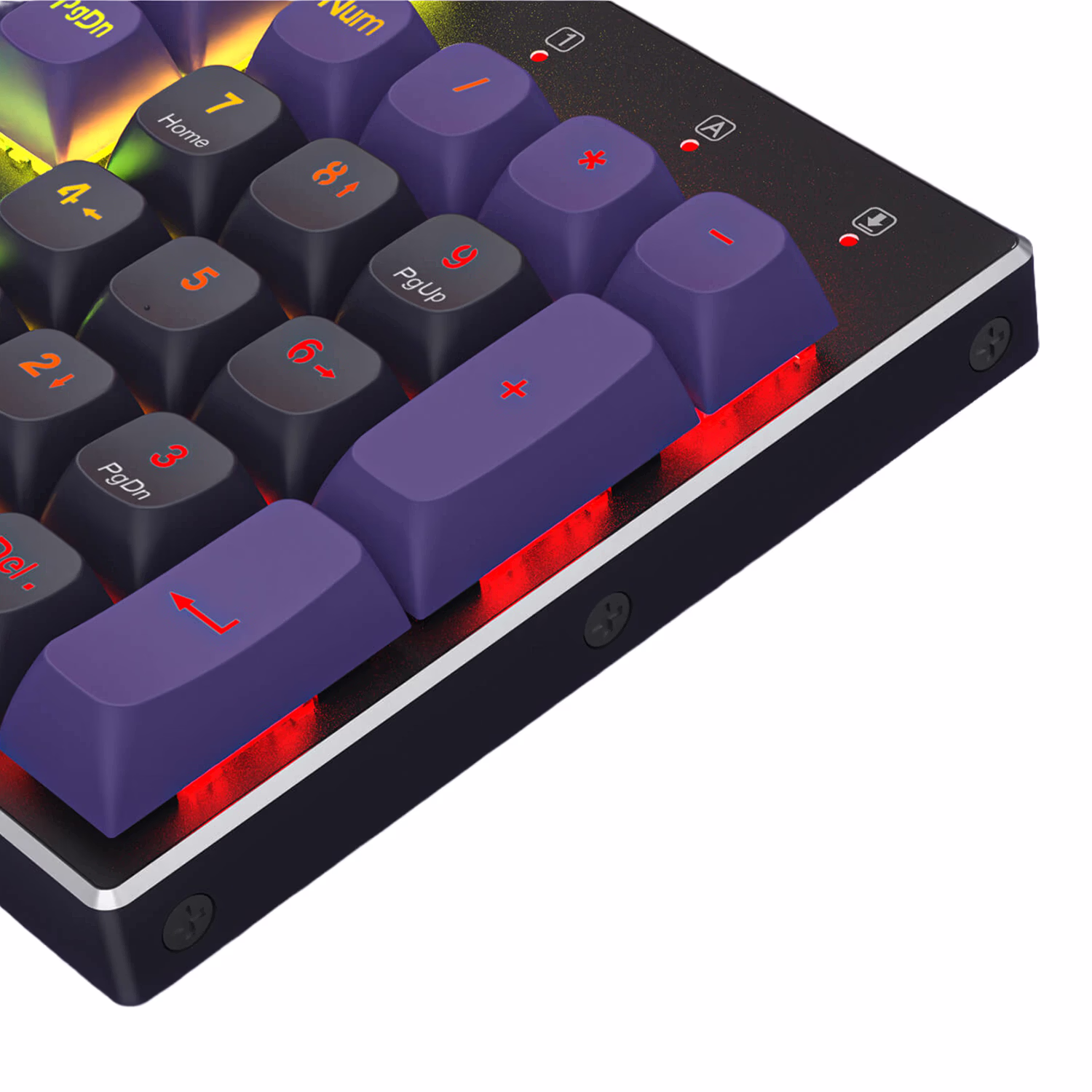 Teclado Gamer Redragon Dharma He K556bp Rgb Usb-c - Negro Y Morado - Imagen 3