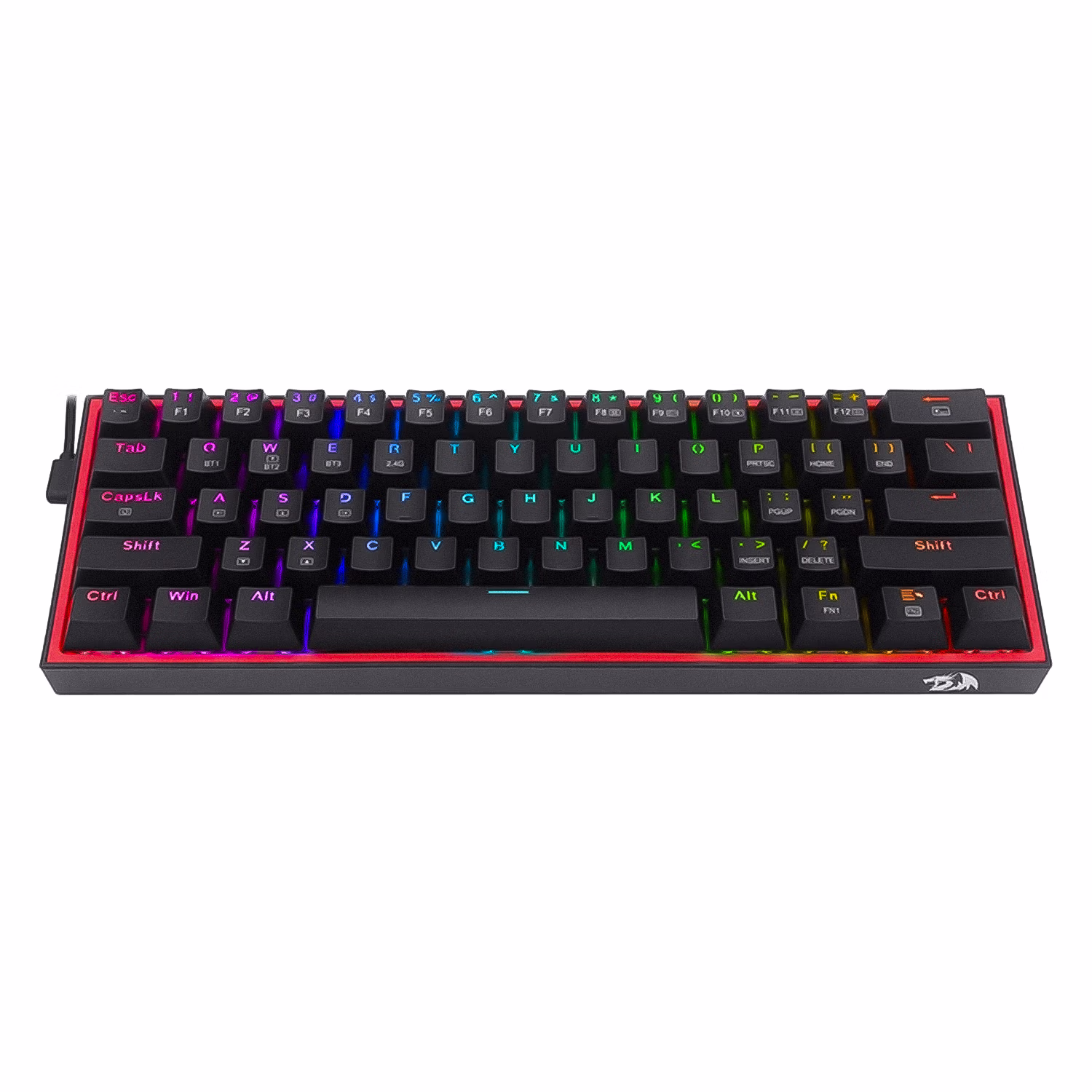 Teclado Gamer Redragon Fizz K617 Rgb Usb-c - Negro - Imagen 4