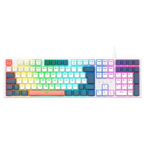Teclado Gamer Redragon Trundle K668WGB RGB USB-C - Blanco