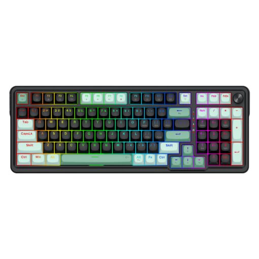 Teclado Gamer Redragon Eisa Magnetic K686bg Rgb Usb-c - Negro Y Verde