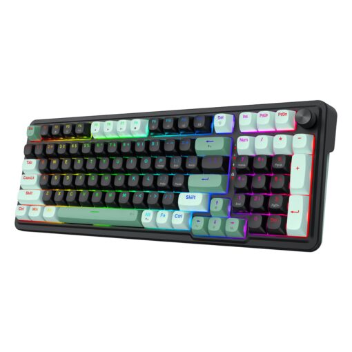 Alternative view of Teclado Gamer Redragon Eisa Magnetic K686bg Rgb Usb-c - Negro Y Verde