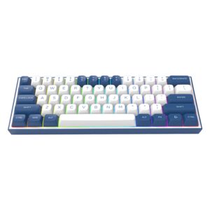 Teclado Gamer Redragon Alcor K717 Pro Qmk Rgb Layout 60% Inalámbrico - Blanco Y Azul - Imagen 3