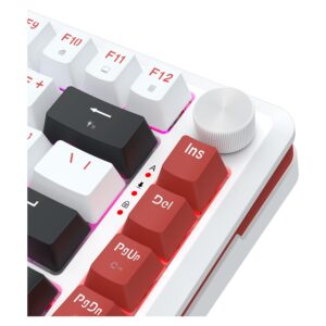 Teclado Gamer Redragon Stormhunter Magnetic K721WRB RGB Switch Keyboard USB-C - Blanco - Imagen 4
