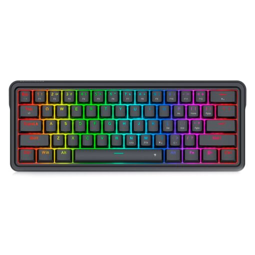 Teclado Gamer Redragon Ironguard K722 RGB Layout 60% USB - Negro