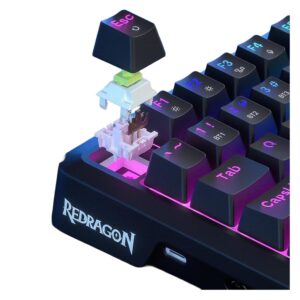 Teclado Gamer Redragon Behemoth Pro K724 Rgb Inalámbrico - Negro - Imagen 4