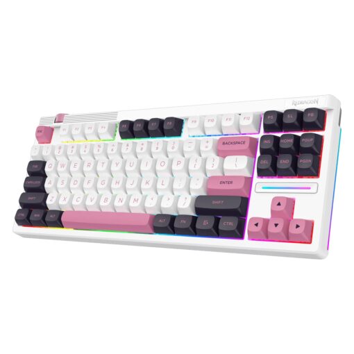 Alternative view of Teclado Gamer Redragon Otiim K729wbp Rgb Layout 80% Usb-c - Blanco