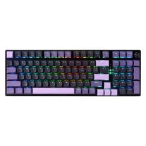 Teclado Gamer Redragon Dharma Pro K740bp Rgb Inalámbrico - Negro Y Morado