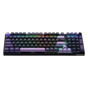 Teclado Gamer Redragon Dharma Pro K740bp Rgb Inalámbrico - Negro Y Morado - Imagen 3