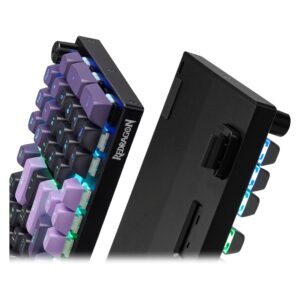 Teclado Gamer Redragon Dharma Pro K740bp Rgb Inalámbrico - Negro Y Morado - Imagen 4