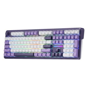 Teclado Gamer Redragon Antonium Pro K745wp Rgb Inalámbrico - Blanco Y Morado - Imagen 3