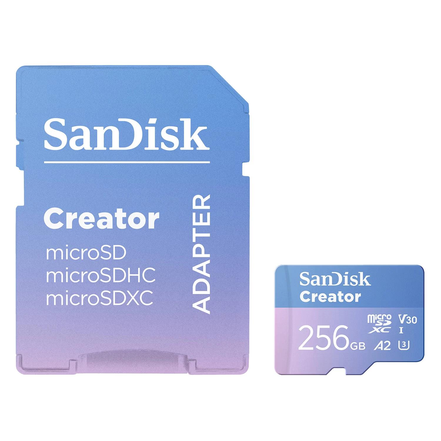 Tarjeta De Menoria Micro Sd Sandisk Creator 256gb 190mbs - Sdsqxav-256g-gn6ms - Imagen 2