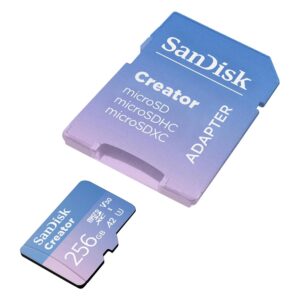 Tarjeta De Menoria Micro Sd Sandisk Creator 256gb 190mbs - Sdsqxav-256g-gn6ms - Imagen 3
