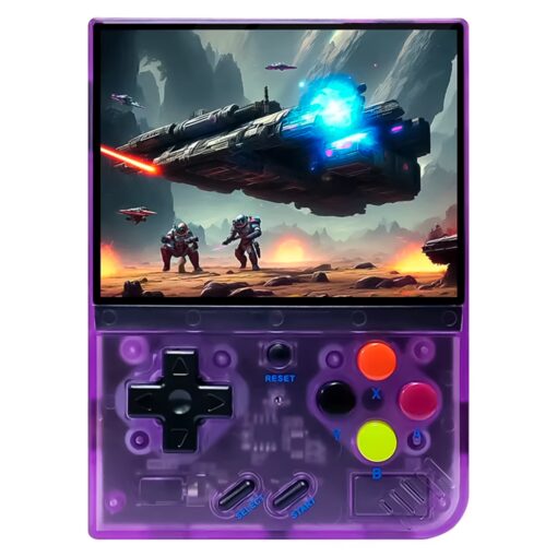 Consola Portátil Pocket Boy R33s 64gb Pantalla 3.5" - Morado Transparente