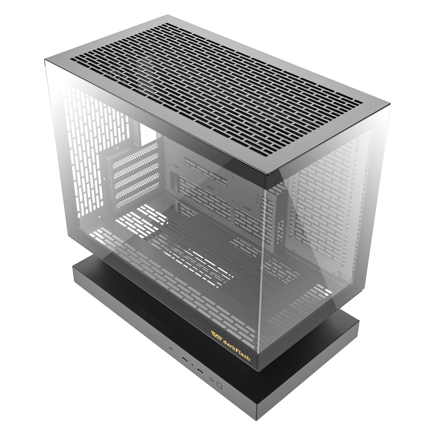 Gabinete darkFlash Floatron F1 - Negro (6 Fans ARGB) - Imagen 4