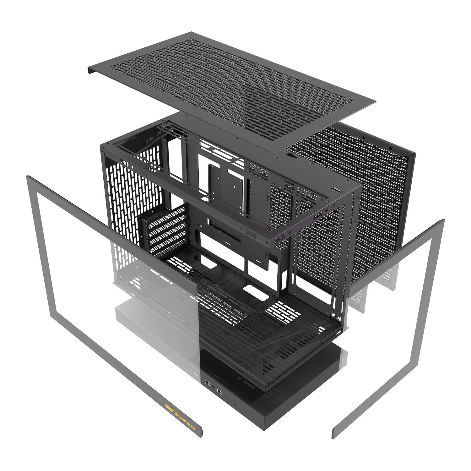 Gabinete darkFlash Floatron F1 - Negro (6 Fans ARGB) - Imagen 6