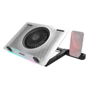 Cooler Para Notebook Darkflash G200 Plus Rgb - Plata
