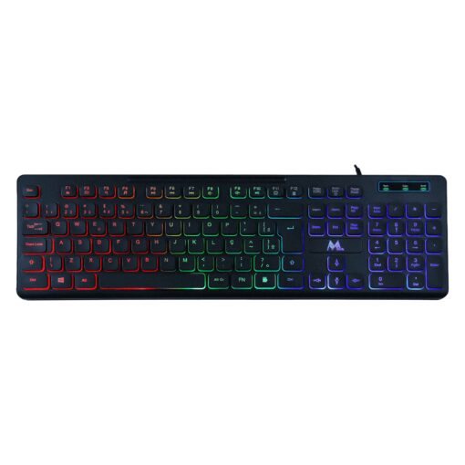 Teclado Mtek Kb-7269lr Usb Portugués Rgb - Negro
