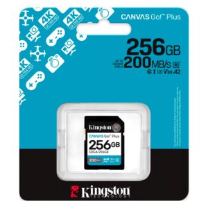 Tarjeta De Memoria SD Kingston Canvas Go Plus 256GB 200Mbs - SDG4/256GB - Imagen 3