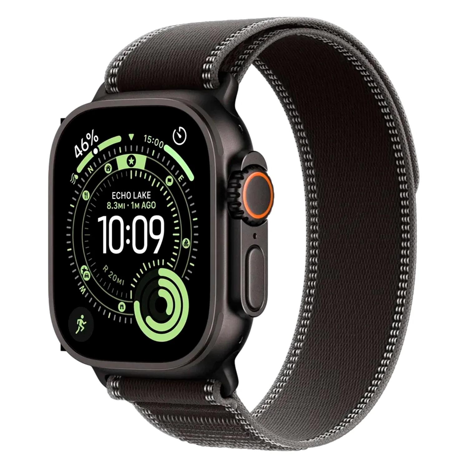 Apple Watch Ultra 3 MF1D4AF/A Celular + GPS Caja Titanio Negro 49mm - Loop Trail Negro S/M
