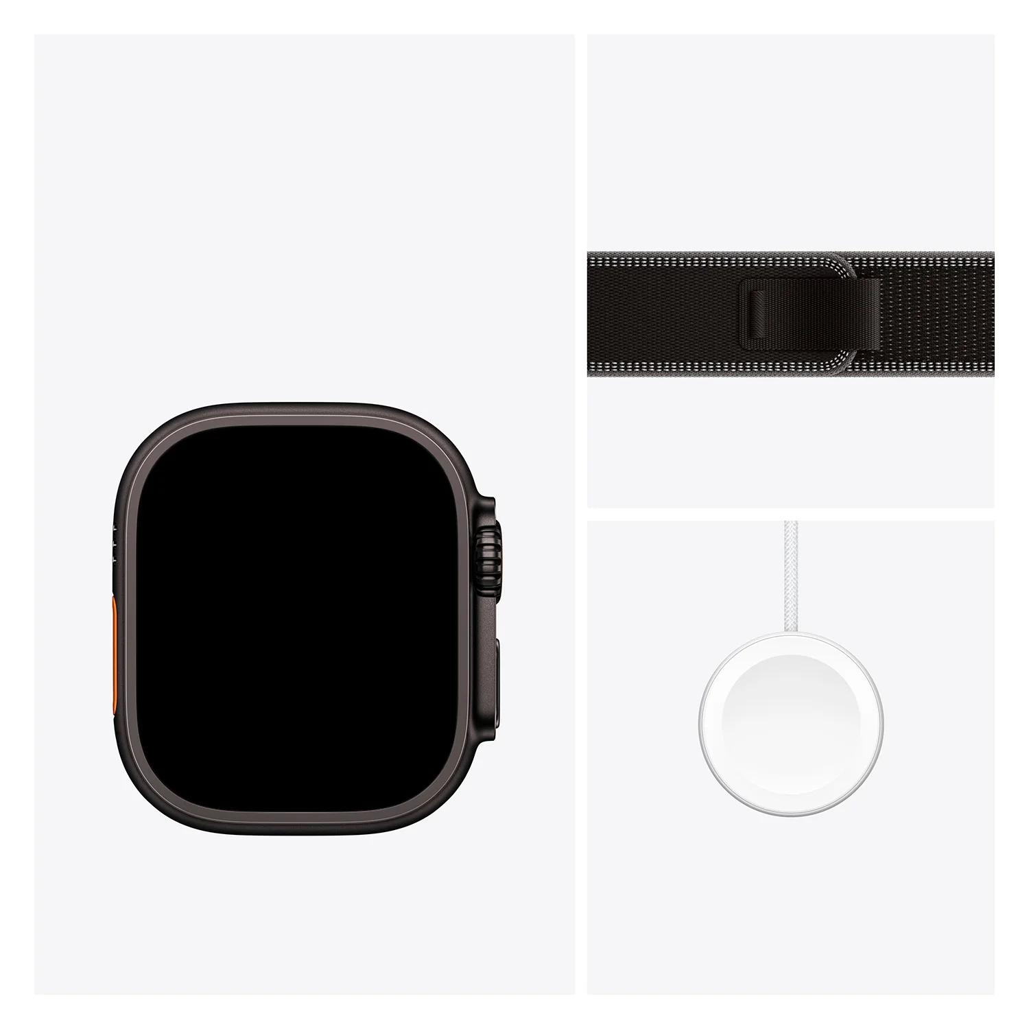 Apple Watch Ultra 3 MF1D4AF/A Celular + GPS Caja Titanio Negro 49mm - Loop Trail Negro S/M - Imagen 3