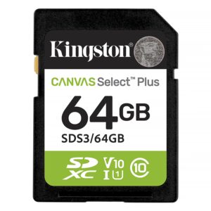 Tarjeta De Memoria Sd Kingston Canvas Select Plus 64gb 100mbs - Sds3/64gb