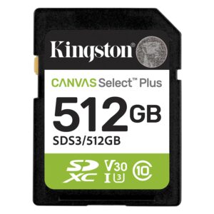 Tarjeta De Memoria Sd Kingston Canvas Select Plus 512gb 150mbs - Sds3/512gb