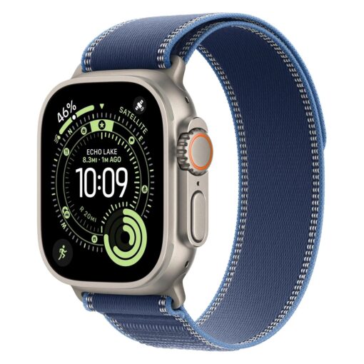 Apple Watch Ultra 3 MEWU4AF/A Celular + GPS Caja Titanio Natural 49mm - Loop Trail Azul M/L