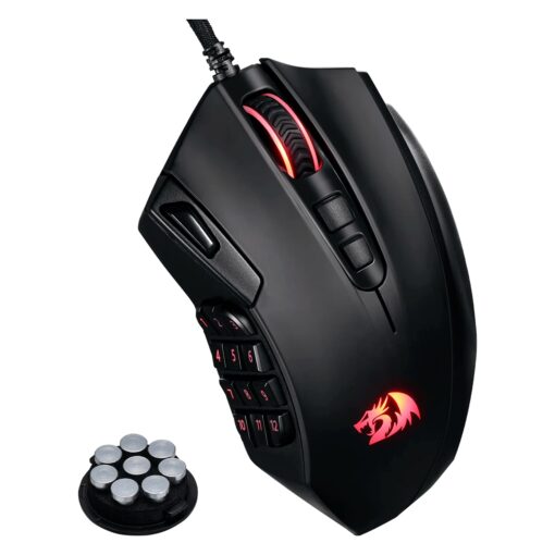 Mouse Gamer Redragon M921 Azzinoth Rgb 12400 Dpi Usb - Negro