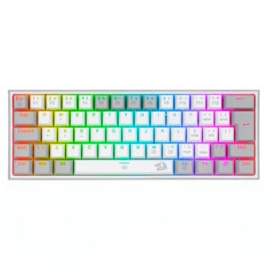 Teclado Gamer Redragon Fizz K617 Rgb Usb-c - Blanco Y Gris