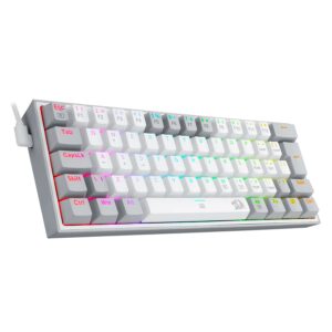 Teclado Gamer Redragon Fizz K617 Rgb Usb-c - Blanco Y Gris - Imagen 3