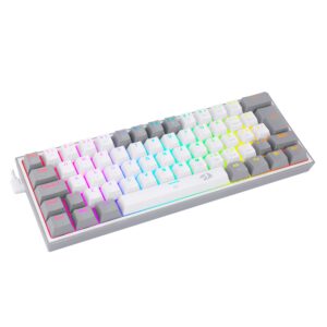Teclado Gamer Redragon Fizz K617 Rgb Usb-c - Blanco Y Gris - Imagen 5