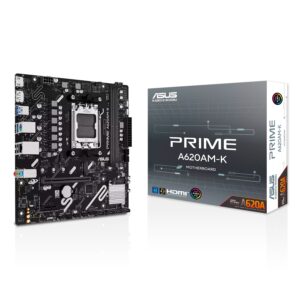 Placa Madre Asus Prime A620am-k Ddr5 Socket Am5 Chipset Amd A620 Micro Atx