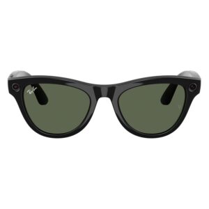 Anteojos De Sol Ray-ban Meta Skyler Gen 2 Rw4014 Wifi Meta Ia 32gb - Negro Y Verde