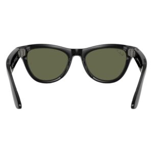 Anteojos De Sol Ray-ban Meta Skyler Gen 2 Rw4014 Wifi Meta Ia 32gb - Negro Y Verde - Imagen 3